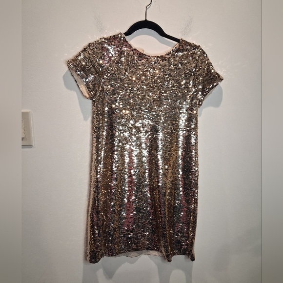 Zara Other - Zara Kids Size 13/14 Yr Gold Sequins Holiday Dress